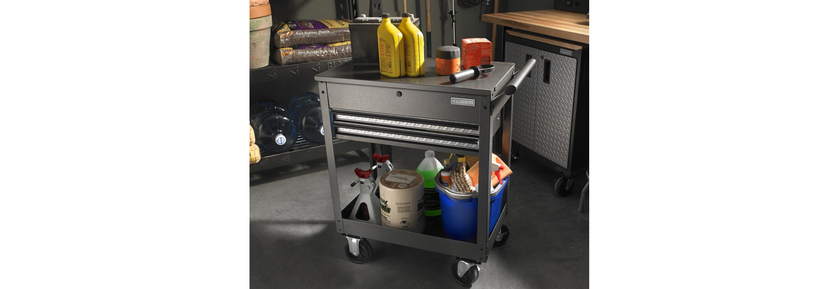 A Gladiator 2-Drawer Utility Cart